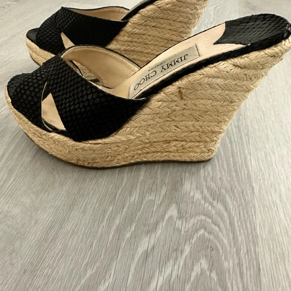 Jimmy Choo Python Platform Wedges - Picture 3 of 12